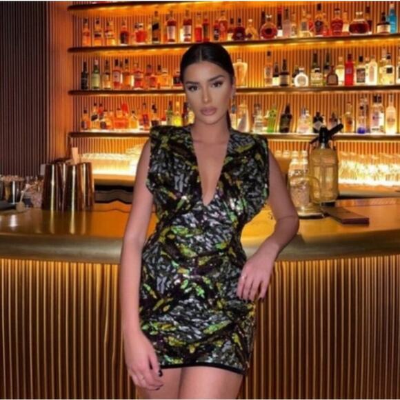 Zara Blogger's Favorite Sequin Mini Dress Size XS - Picture 1 of 9